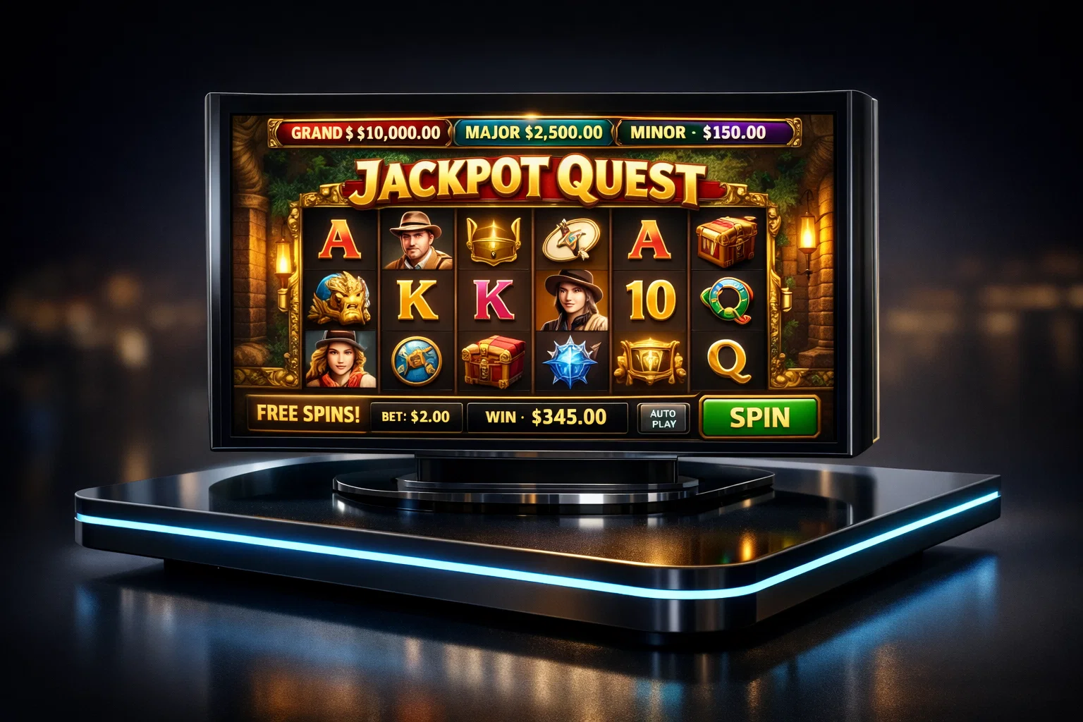 Futuristic slot machine with new online slots